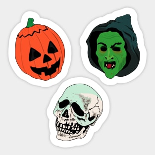 Silver Shamrock Mask Set Sticker